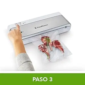 Envasadora al vacío FoodSaver VS0100X - Envasado paso 3: Elige entre modo seco o húmedo y haz el vacío